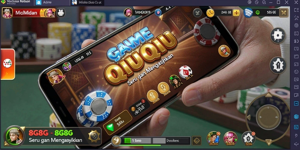 Tampilan gameplay QiuQiu yang seru dari 8G8G.