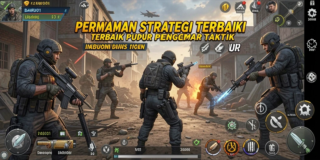 Tampilan gameplay mendebarkan saat pemain bertarung menggunakan strategi cerdas.