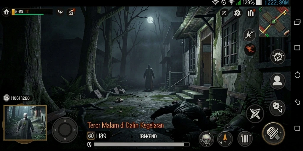 Tampilan mencekam dari gameplay H89 yang menyeramkan.