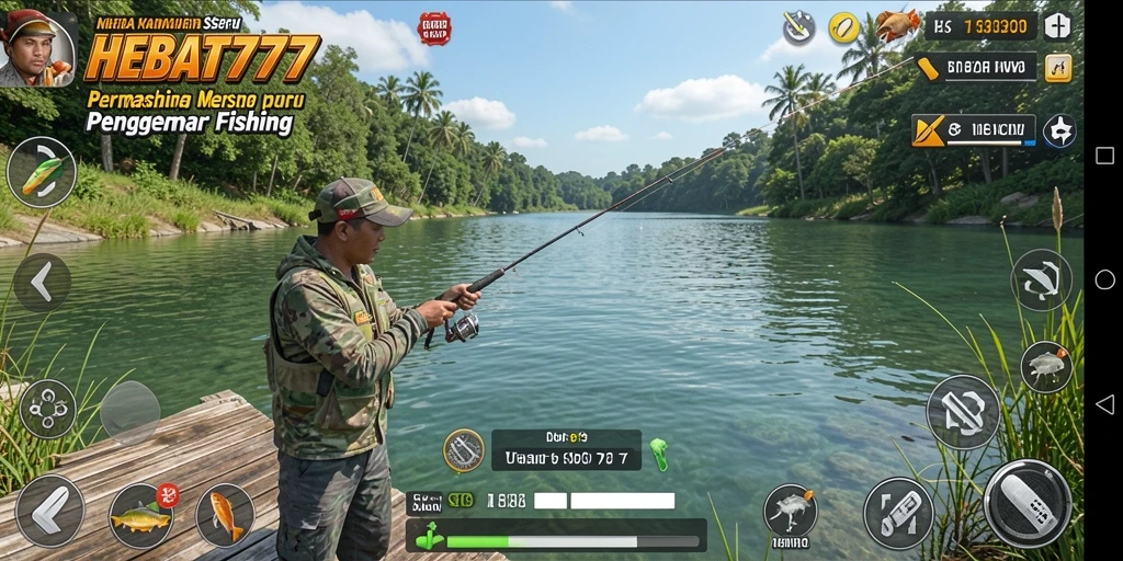 Tampilan memukau HEBAT777 saat memancing ikan.