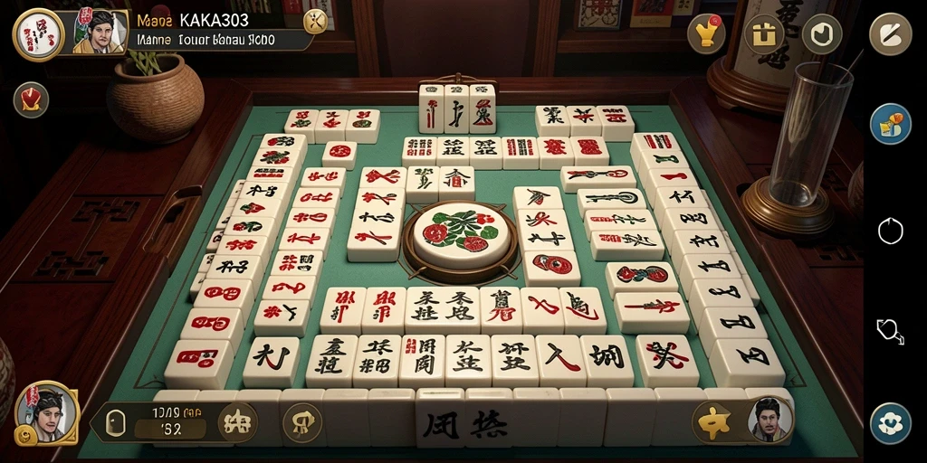 Screenshot utama KAKA303 menampilkan aksi seru permainan Mahjong.