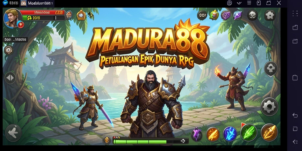 Penampilan grafis menakjubkan dari gameplay MADURA88 RPG.