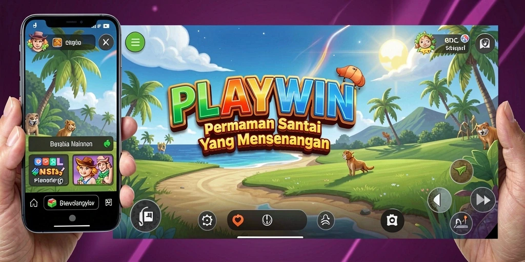 Tampilan gameplay <strong>PLAYWIN</strong> yang cerah dan menghibur.