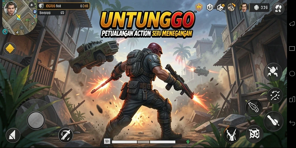 Tampilan menarik dari gameplay seru UNTUNGGO yang menegangkan.