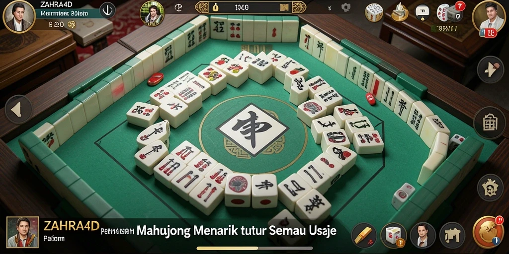 Tampilan gameplay seru dalam ZAHRA4D yang menggugah semangat bermain Mahjong.